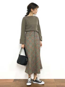 「Ameri（アメリ）のアイテム（スカート）」を使った、yukiさん（レディース・169cm）の冬コーディネート