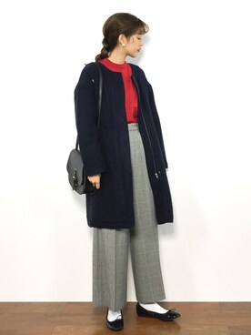 「Lugnoncure（ルノンキュール）のアイテム（その他アウター）」を使った、yukiさん（レディース・169cm）の冬コーディネート