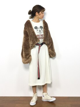 「Factor=（ファクターイコール）のアイテム（ジャケット/アウター）」を使った、yukiさん（レディース・169cm）の冬コーディネート