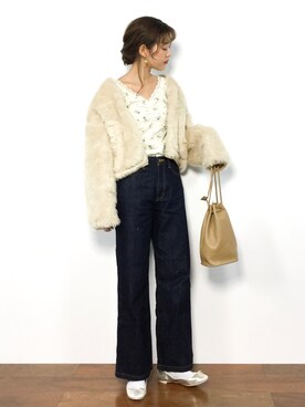「apres jour（アプレジュール）のアイテム（ブルゾン）」を使った、yukiさん（レディース・169cm）の冬コーディネート