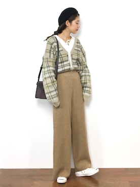 モヘアニットショートカーディガンを使ったショップスタッフの人気