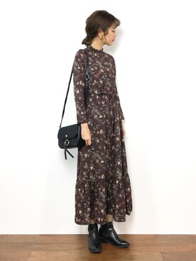 「Two Faces（トゥーフェイシーズ）のアイテム（ワンピース/ドレス）」を使った、yukiさん（レディース・169cm）の冬コーディネート