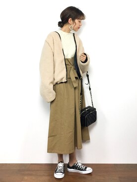 「RAY CASSIN（レイカズン）のアイテム（ブルゾン）」を使った、yukiさん（レディース・169cm）の冬コーディネート