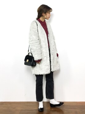 「Another Edition（アナザーエディション）のアイテム（その他アウター）」を使った、yukiさん（レディース・169cm）の冬コーディネート