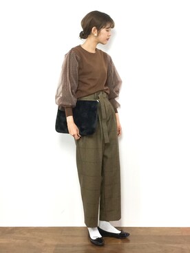 「MACKINTOSH PHILOSOPHY（ﾏｯｷﾝﾄｯｼｭ ﾌｨﾛｿﾌｨｰ）のアイテム」を使った、yukiさん（レディース・169cm）の冬コーディネート