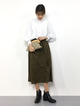 「PAR ICI（パーリッシィ）のアイテム（バッグ）」を使った、yukiさん（レディース・169cm）の冬コーディネート