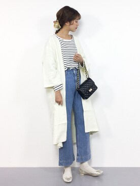 「Ungrid（アングリッド）のアイテム（ノーカラージャケット）」を使った、yukiさん（レディース・169cm）の春コーディネート