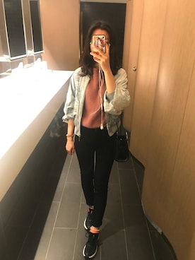 「A（エィス）のアイテム（パンツ）」を使った、apurpleさん（レディース・157cm）の秋コーディネート