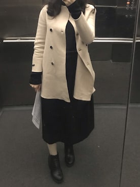 「A（エィス）のアイテム（ダウンジャケット/コート）」を使った、apurpleさん（レディース・158cm）の冬コーディネート