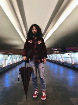 「Mo&Co.（モーアンドコー）のアイテム（ジャケット/アウター）」を使った、叫我梅西女士さん（レディース・159cm）の春コーディネート