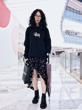 「Mo&Co.（モーアンドコー）のアイテム（ワンピース/ドレス）」を使った、叫我梅西女士さん（レディース・159cm）の春コーディネート