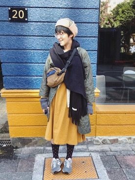 「CHEAPMONDAY」｜Vika 簡さん（レディース・163cm）の冬コーディネート