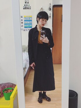 「orslow」｜「アイテム（ワンピース/ドレス）」を使った、Vika 簡さん（レディース・163cm）の春コーディネート