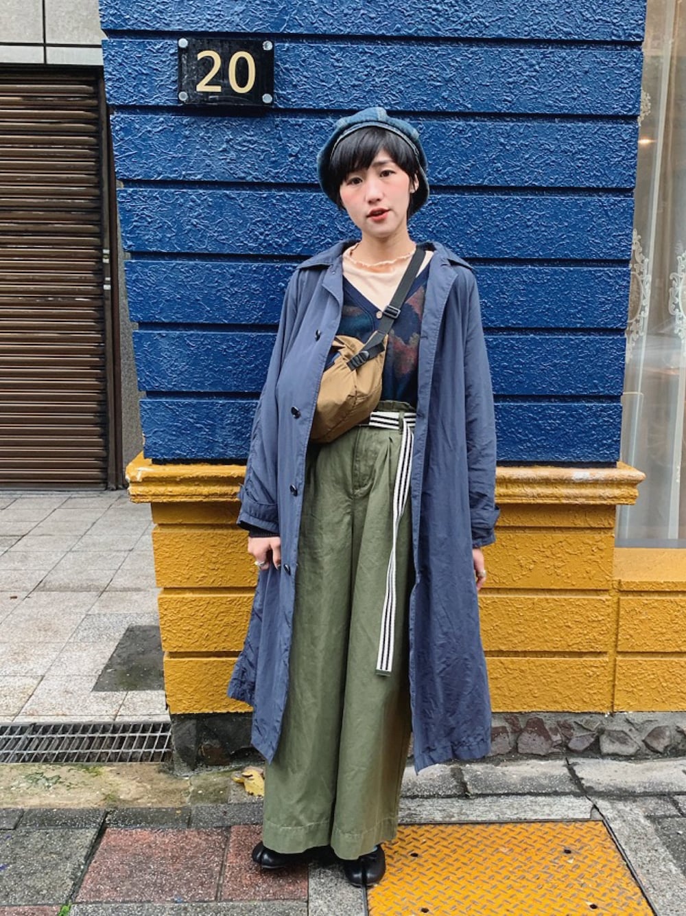 「ootd、ootdtw、ootdfashion、WEAR、a room model、Ray BEAMS、BEAMS BOY、vintage、streetstyle」｜「BEAMS BOYのアイテム（ジャケット/アウター、ブルー系）」を使った、Vika 簡さん（レディース・163cm）の春コーディネートの1枚目の写真