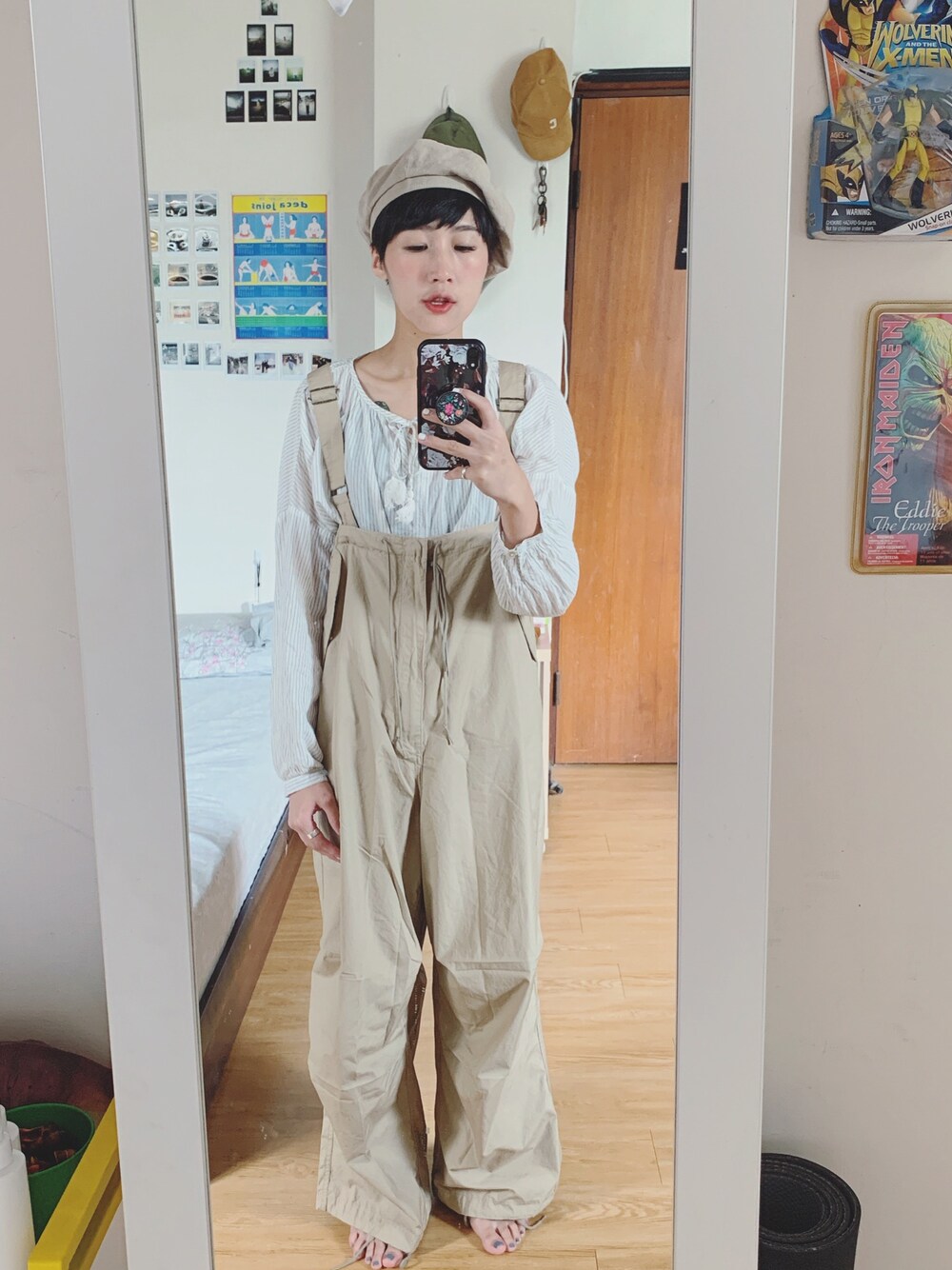 「ootd、ootdtw、ootdfashion、KBF、BEAMS BOY」｜「BEAMS BOYのアイテム（オールインワン・サロペット、ベージュ系）」を使った、Vika 簡さん（レディース・163cm）の夏コーディネートの1枚目の写真