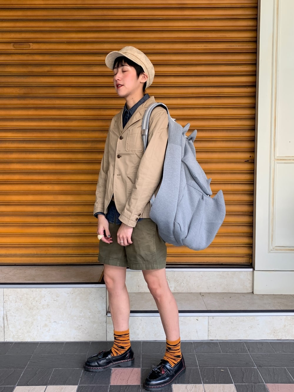「ootd、outfit、ootdtw、BEAMS BOY、GRAMICCI、oribagu、Dr.Martens、WEARBOOKエントリー」｜「BEAMS BOYのアイテム（トップス、ベージュ系）」を使った、Vika 簡さん（レディース・163cm）の冬コーディネートの1枚目の写真