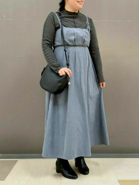 「ELENCARE DUE」｜「アイテム（ワンピース/ドレス）」を使った、tomo☺さん（レディース・159cm）の冬コーディネート