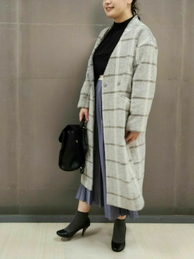 「ELENCARE DUE」｜「アイテム（その他アウター）」を使った、tomo☺さん（レディース・159cm）の冬コーディネート