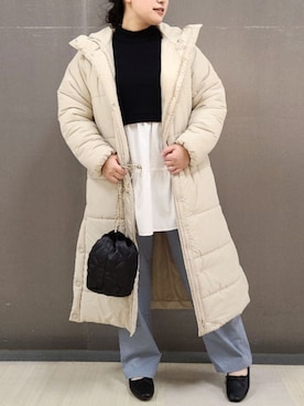 「ELENCARE DUE」｜「アイテム（その他アウター）」を使った、tomo☺さん（レディース・159cm）の冬コーディネート