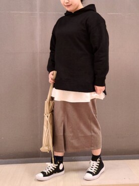 「ELENCARE DUE」｜「アイテム（チュニック）」を使った、tomo☺さん（レディース・159cm）の冬コーディネート