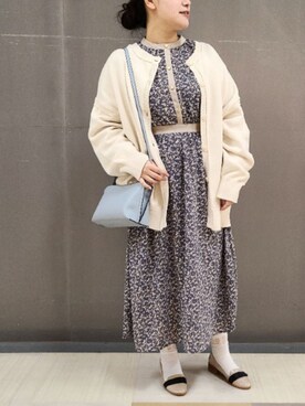 「ELENCARE DUE」｜「アイテム（ワンピース/ドレス）」を使った、tomo☺さん（レディース・159cm）の冬コーディネート