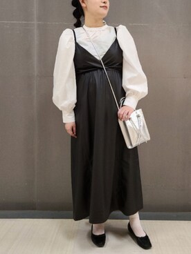 「ELENCARE DUE」｜「アイテム（ワンピース/ドレス）」を使った、tomo☺さん（レディース・159cm）の冬コーディネート