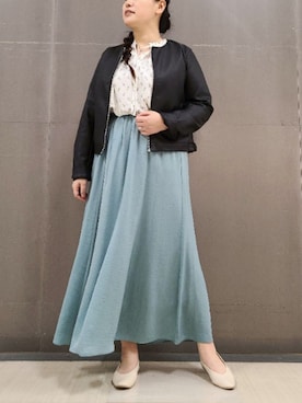 「ELENCARE DUE」｜「アイテム（ブルゾン）」を使った、tomo☺さん（レディース・159cm）の春コーディネート