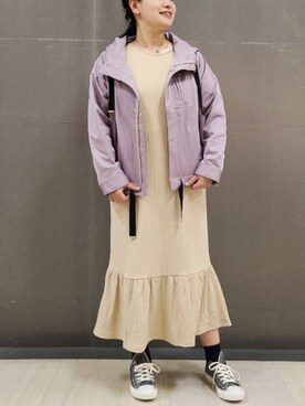 「Ray Cassin」｜「アイテム（マウンテンパーカー）」を使った、tomo☺さん（レディース・159cm）の春コーディネート