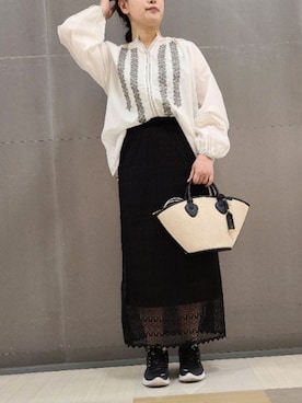 「cache cache（カシュ カシュ）のアイテム」を使った、tomo☺さん（レディース・159cm）の春コーディネート