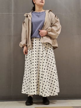 「Ray Cassin」｜「アイテム（マウンテンパーカー）」を使った、tomo☺さん（レディース・159cm）の春コーディネート