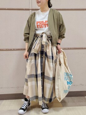 「Lilas Campbell（リラキャンベル）のアイテム」を使った、tomo☺さん（レディース・159cm）の春コーディネート