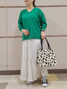 「Lilas Campbell（リラキャンベル）のアイテム」を使った、tomo☺さん（レディース・159cm）の春コーディネート