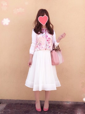 「Chesty（チェスティー）のアイテム（トップス）」を使った、miniminnieさん（レディース・148cm）の春コーディネート