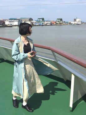 「used mix」｜「アイテム（トレンチコート）」を使った、桜 ぶん子さん（レディース・154cm）の春コーディネート