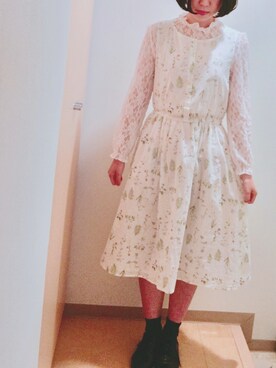 「used mix」｜「アイテム（ワンピース/ドレス）」を使った、桜 ぶん子さん（レディース・154cm）の春コーディネート