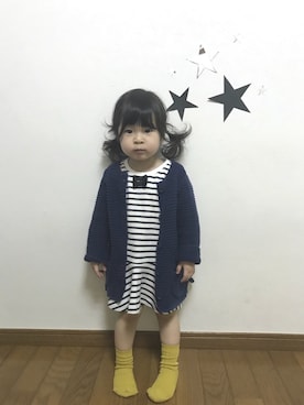 「2歳3ヶ月」｜「アイテム（ワンピース）」を使った、*eminan* さん（キッズ・90cm）の春コーディネート