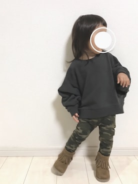 「オシャレパッソ」｜echico☺︎︎さん（キッズ・80cm）の秋コーディネート