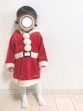 「2歳3ヶ月」｜「アイテム（ワンピース）」を使った、echico☺︎︎さん（キッズ・80cm）の冬コーディネート
