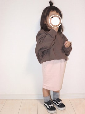 「salus（サルース）のアイテム」を使った、echico☺︎︎さん（キッズ・80cm）の冬コーディネート