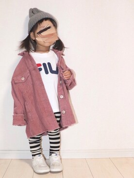 「2歳5ヶ月」｜「アイテム（ジャケット/アウター）」を使った、echico☺︎︎さん（キッズ・80cm）の春コーディネート