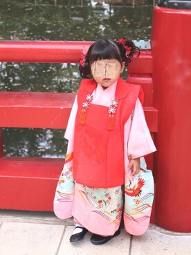 「七五三３歳」｜「アイテム（その他）」を使った、echico☺︎︎さん（キッズ・90cm）の秋コーディネート