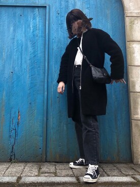 「CONVERSE TOKYO（コンバーストウキョウ）のアイテム（ジャケット/アウター）」を使った、Uさん（レディース・164cm）の冬コーディネート