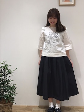 「haupia（ハウピア）のアイテム」を使った、haupia天王寺MIOプラザ館店さん（レディース・157cm）の春コーディネート