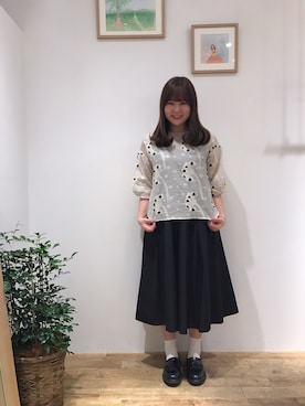 「haupia（ハウピア）のアイテム」を使った、haupia天王寺MIOプラザ館店さん（レディース・157cm）の春コーディネート