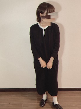 「MUJI」｜「アイテム（ワンピース/ドレス）」を使った、ゆうちょさん（レディース・153cm）の秋コーディネート