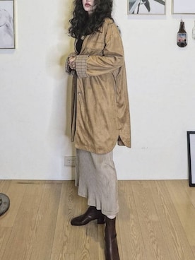 「outfit」｜「アイテム（ピーコート）」を使った、florriebazanさん（レディース・163cm）の冬コーディネート