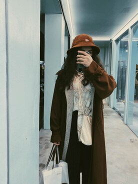 「plain-me（プレインミー）のアイテム（帽子）」を使った、florriebazanさん（レディース・163cm）の春コーディネート