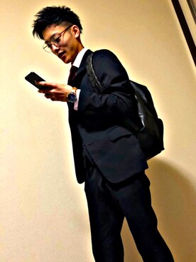 「アイテム（フォーマルスーツ/小物）」を使った、ｔａｋｅｒｕ1220さん（メンズ・165cm・20代）の秋コーディネート