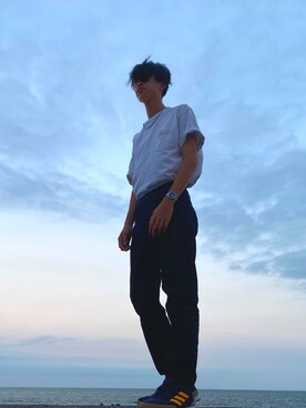 「Gosha Rubchinskiy（ゴーシャラブチンスキー）のアイテム（シューズ）」を使った、sssooorrraaaさん（メンズ・175cm）の秋コーディネート