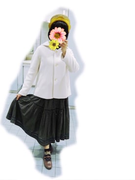 「ehka sopo（エヘカソポ）のアイテム（ピーコート）」を使った、Mさん（レディース・158cm）の冬コーディネート